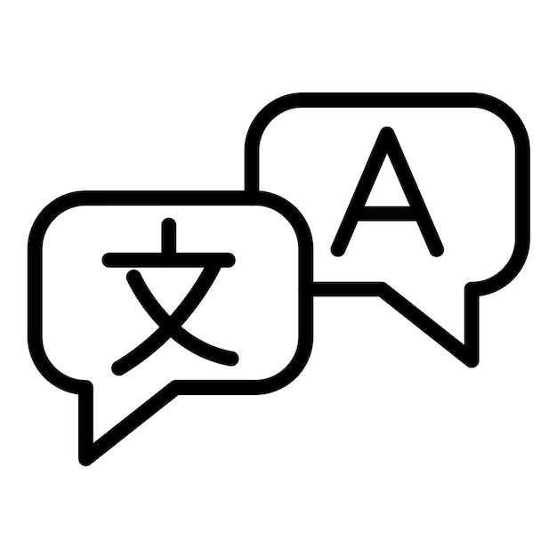 Estilo de icono del lenguaje de diseño vectorial