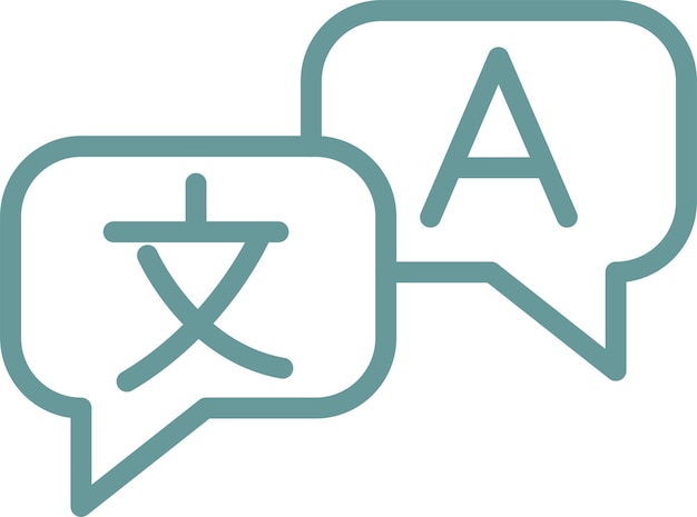 Estilo de icono del lenguaje de diseño vectorial