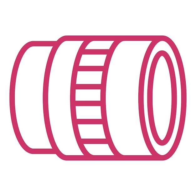Estilo del icono de la lente de la cámara de diseño vectorial