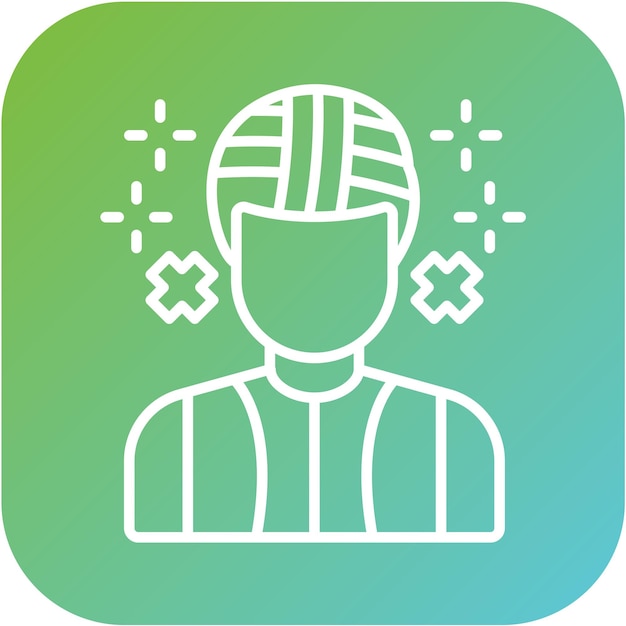 Estilo del icono de lesión de diseño vectorial