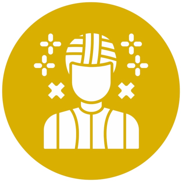 Estilo del icono de lesión de diseño vectorial