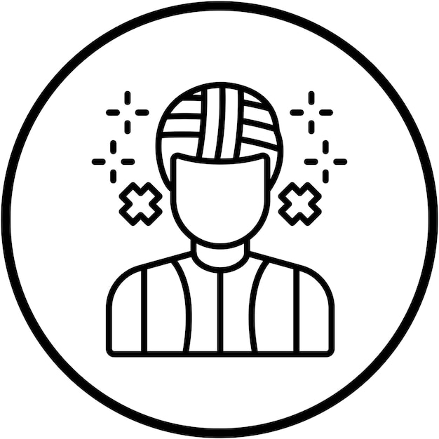 Estilo del icono de lesión de diseño vectorial