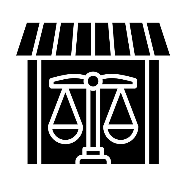 Estilo del icono de la ley de propiedad de diseño vectorial