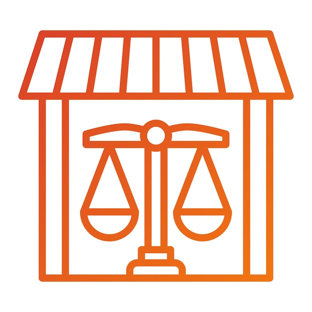 Estilo del icono de la ley de propiedad de diseño vectorial