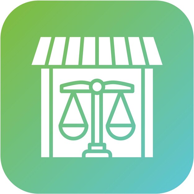 Estilo del icono de la ley de propiedad de diseño vectorial