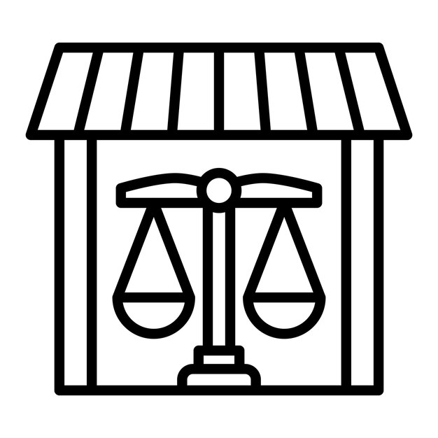Estilo del icono de la ley de propiedad de diseño vectorial