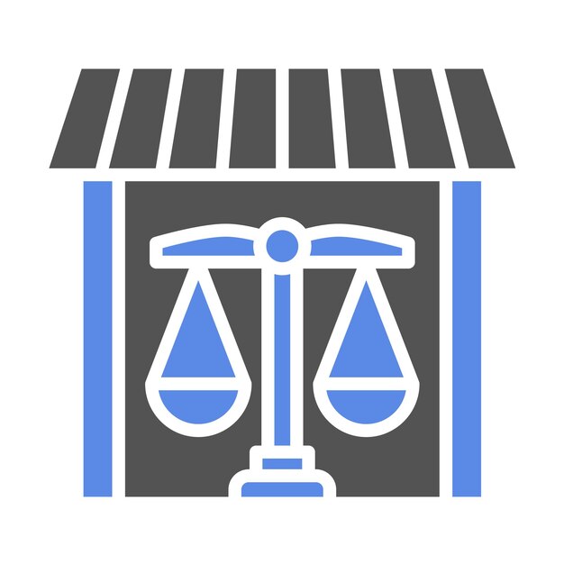 Estilo del icono de la ley de propiedad de diseño vectorial