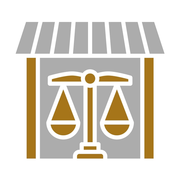 Estilo del icono de la ley de propiedad de diseño vectorial