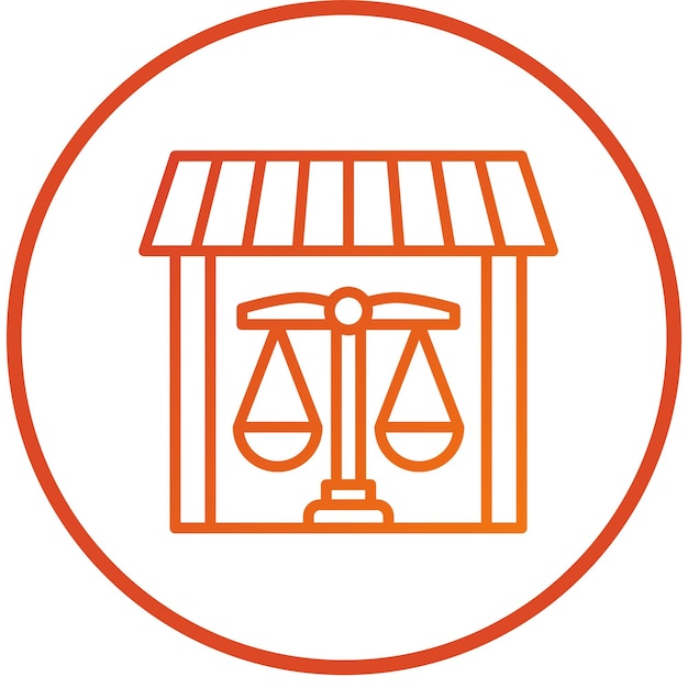 Estilo del icono de la ley de propiedad de diseño vectorial