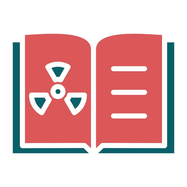 Estilo del icono del libro abierto de química