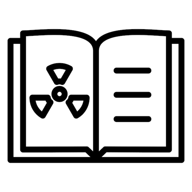 Estilo del icono del libro abierto de química