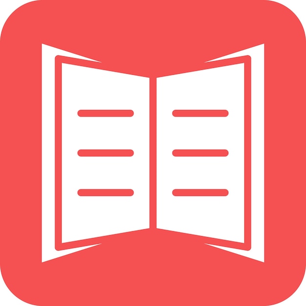 Estilo del icono de libro abierto
