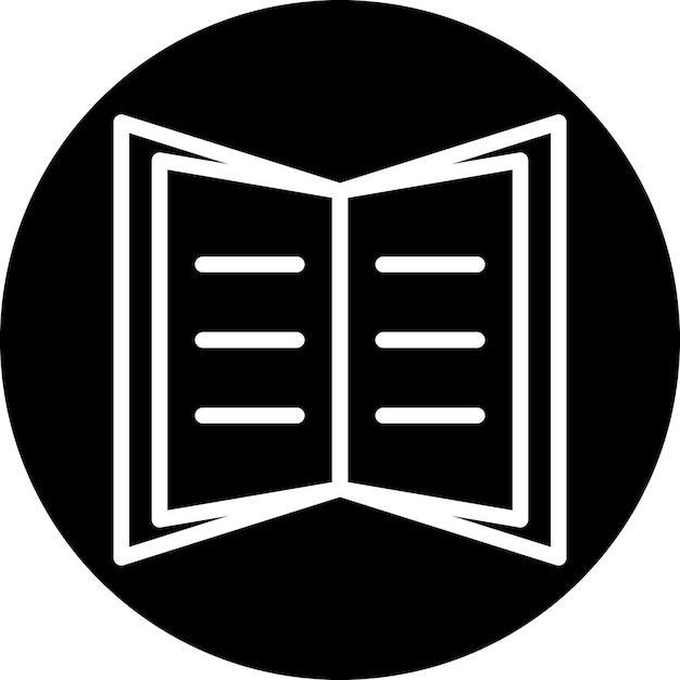 Estilo del icono de libro abierto