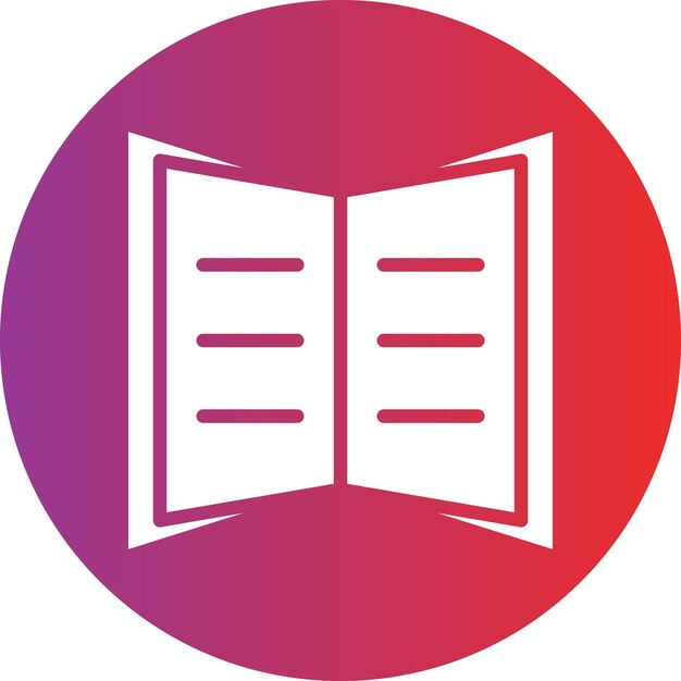 Estilo del icono de libro abierto