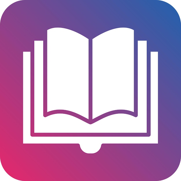 Estilo del icono de libro abierto