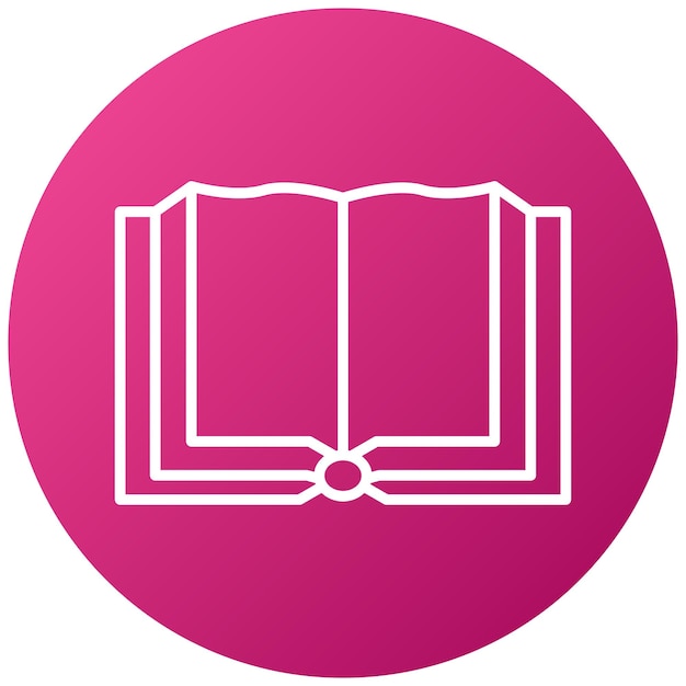 Estilo del icono de libro abierto