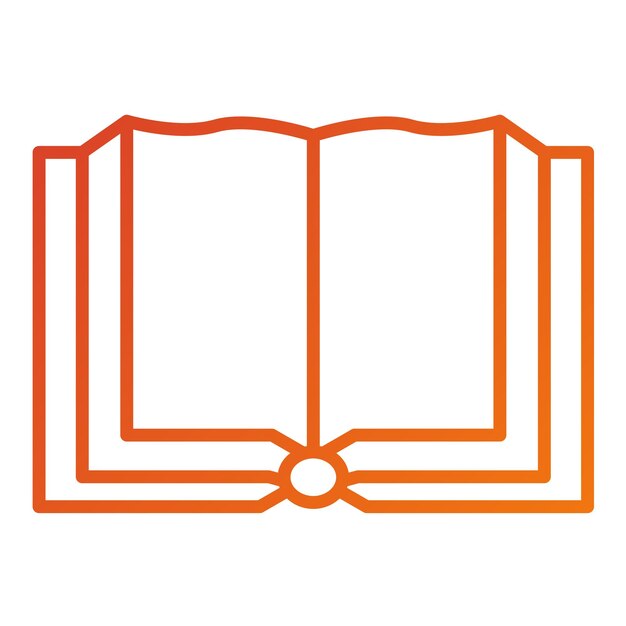 Estilo del icono de libro abierto