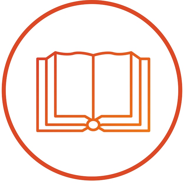 Estilo del icono de libro abierto