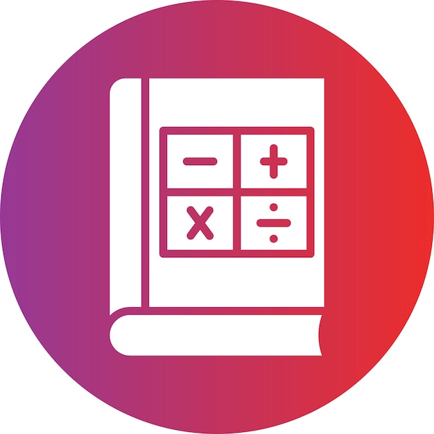 Estilo del icono del libro de álgebra
