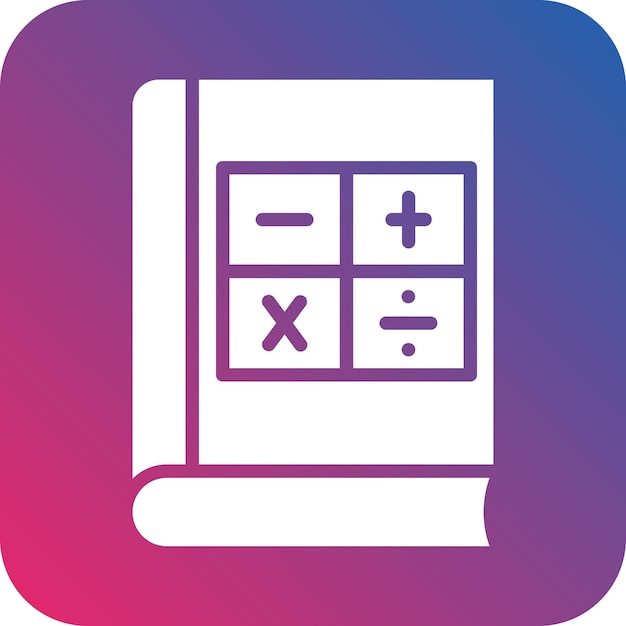Estilo del icono del libro de álgebra