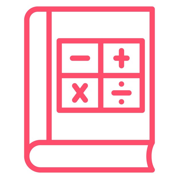 Estilo del icono del libro de álgebra