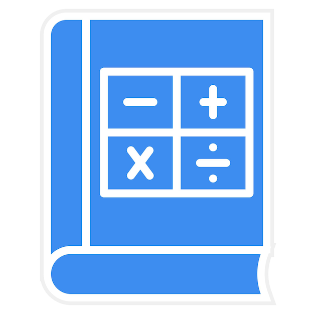 Estilo del icono del libro de álgebra