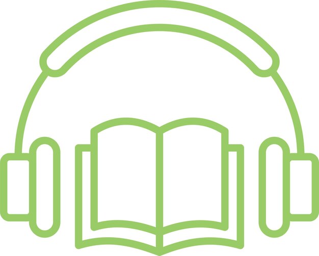 Estilo del icono del libro de audio