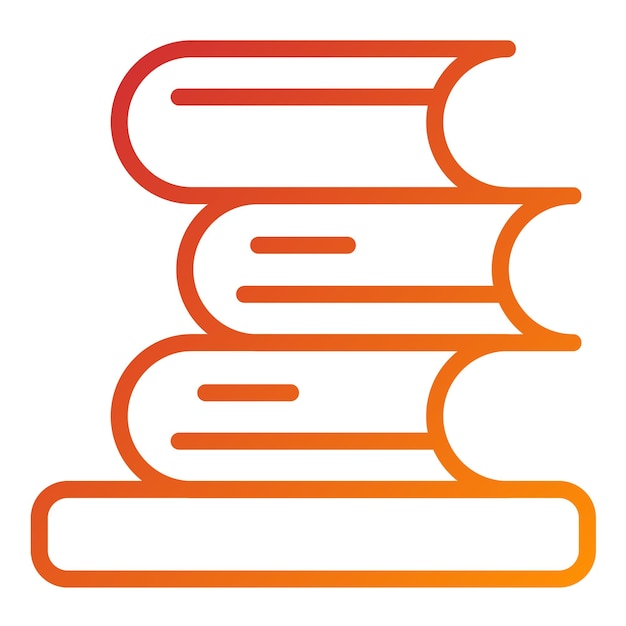 Estilo del icono del libro de la biblioteca de diseño vectorial