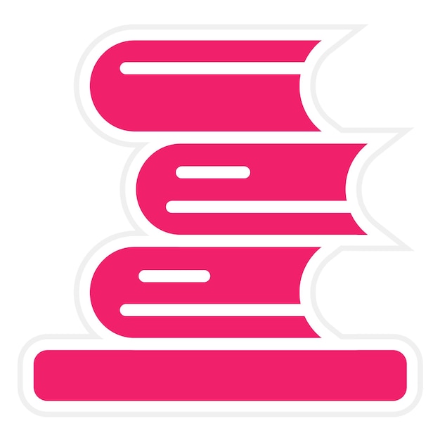 Estilo del icono del libro de la biblioteca de diseño vectorial