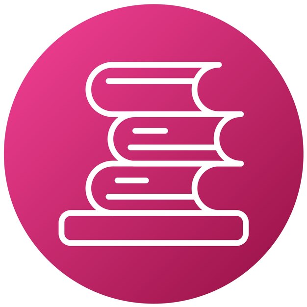 Estilo del icono del libro de la biblioteca de diseño vectorial
