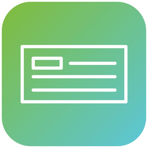 Estilo del icono del libro de cheques de diseño vectorial