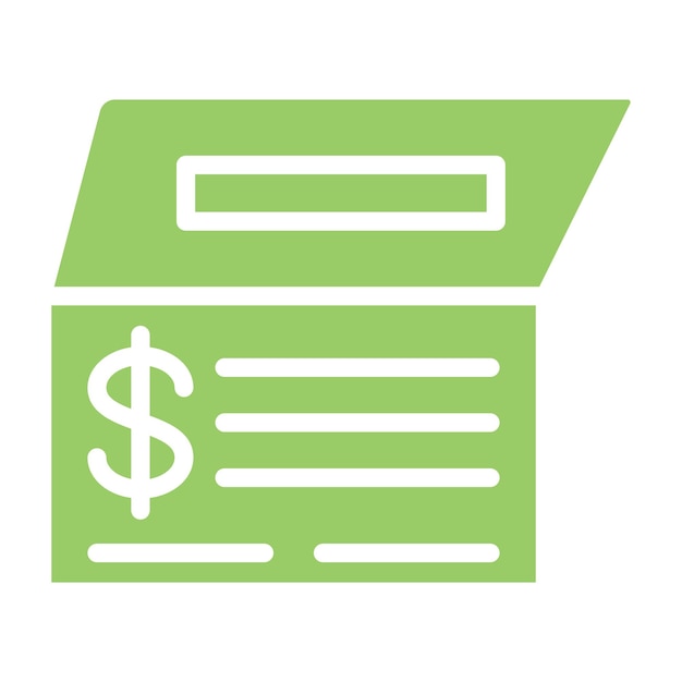 Estilo del icono del libro de cheques de diseño vectorial