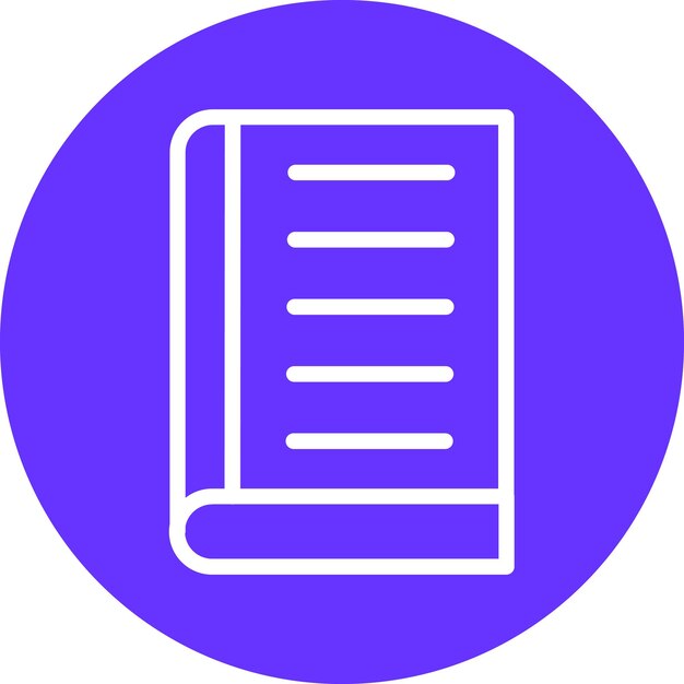 Estilo de icono de libro de diseño vectorial