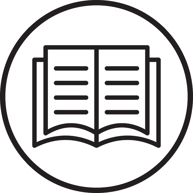 Estilo de icono de libro de diseño vectorial