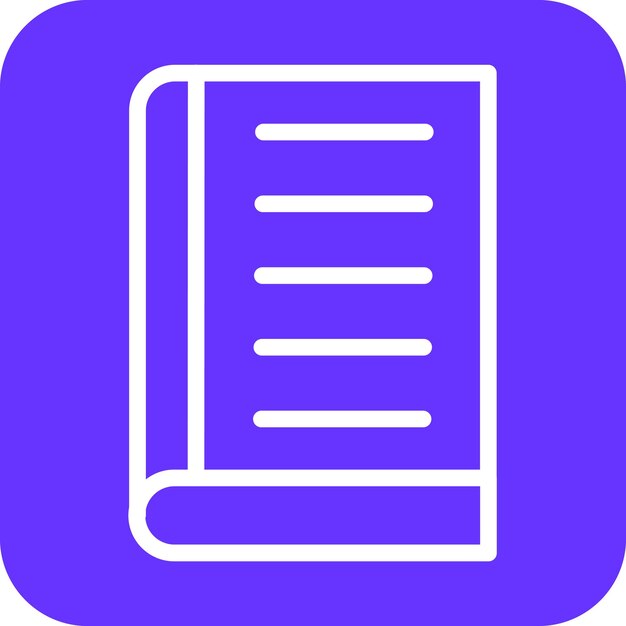 Estilo de icono de libro de diseño vectorial