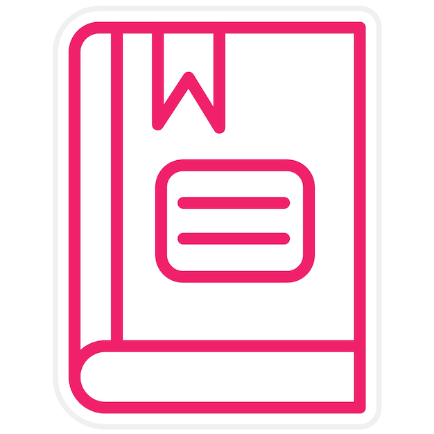 Estilo de icono de libro de diseño vectorial