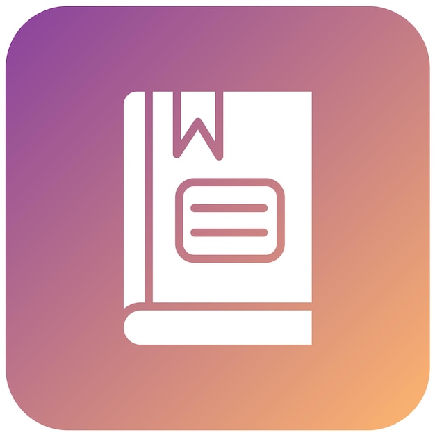 Estilo de icono de libro de diseño vectorial