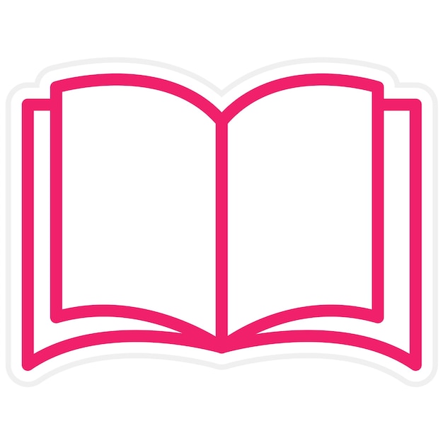 Estilo de icono de libro de diseño vectorial