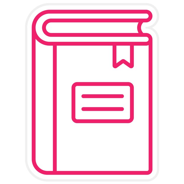 Estilo de icono de libro de diseño vectorial