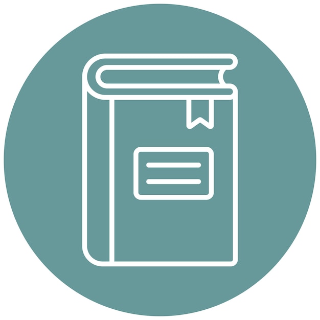 Estilo de icono de libro de diseño vectorial