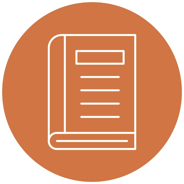 Estilo de icono de libro de diseño vectorial