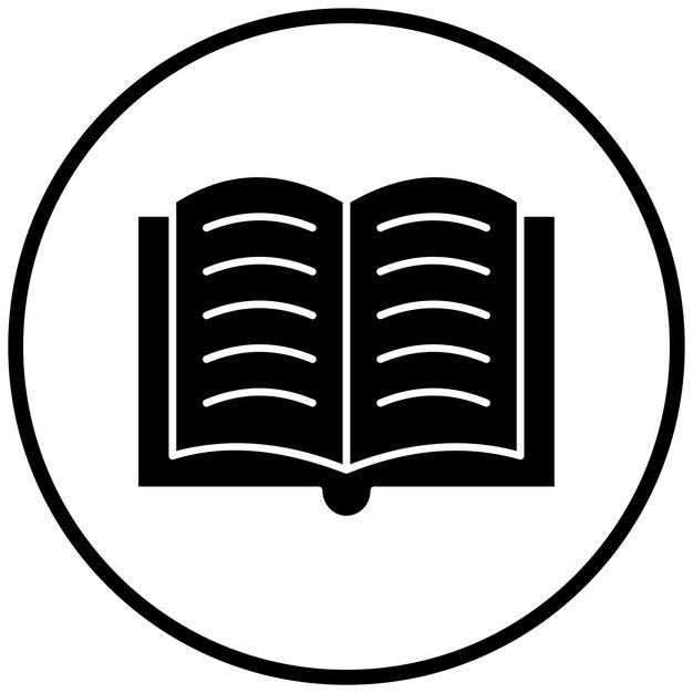 Estilo de icono de libro de diseño vectorial