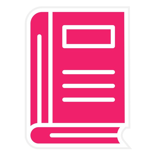 Estilo de icono de libro de diseño vectorial