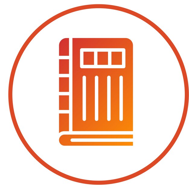 Estilo de icono de libro de diseño vectorial