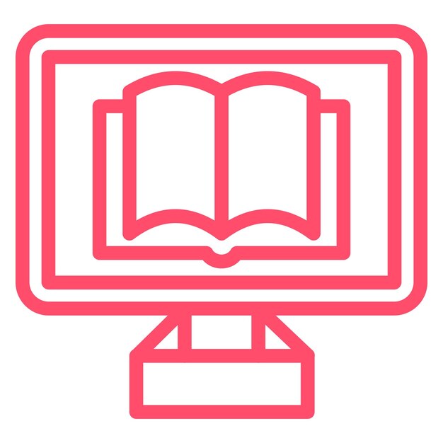 Estilo de icono de libro electrónico de diseño vectorial