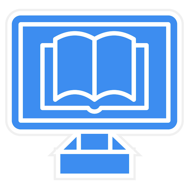 Estilo de icono de libro electrónico de diseño vectorial