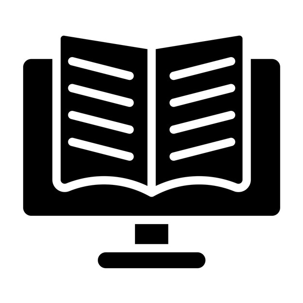 Estilo de icono de libro electrónico de diseño vectorial