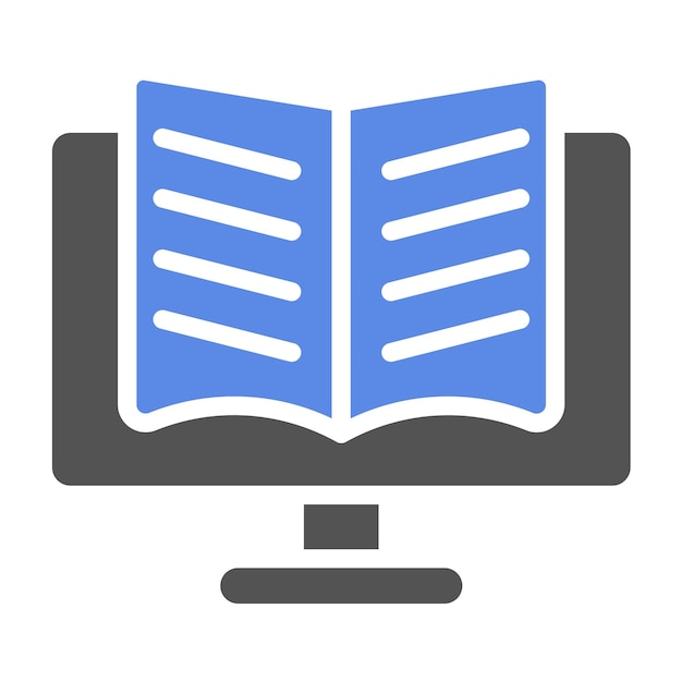 Estilo de icono de libro electrónico de diseño vectorial