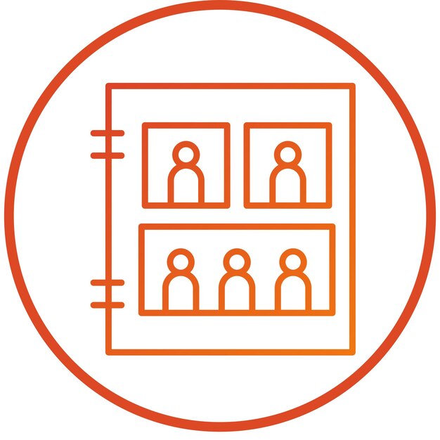 Estilo del icono del libro familiar