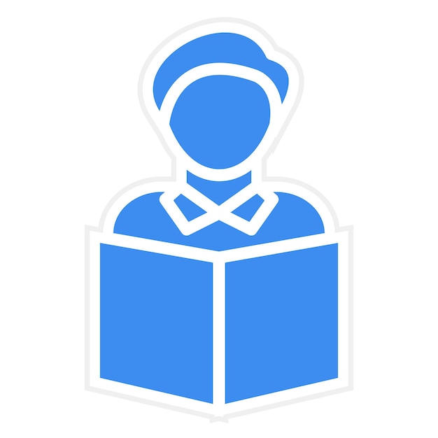 Estilo del icono del libro de lectura del estudiante